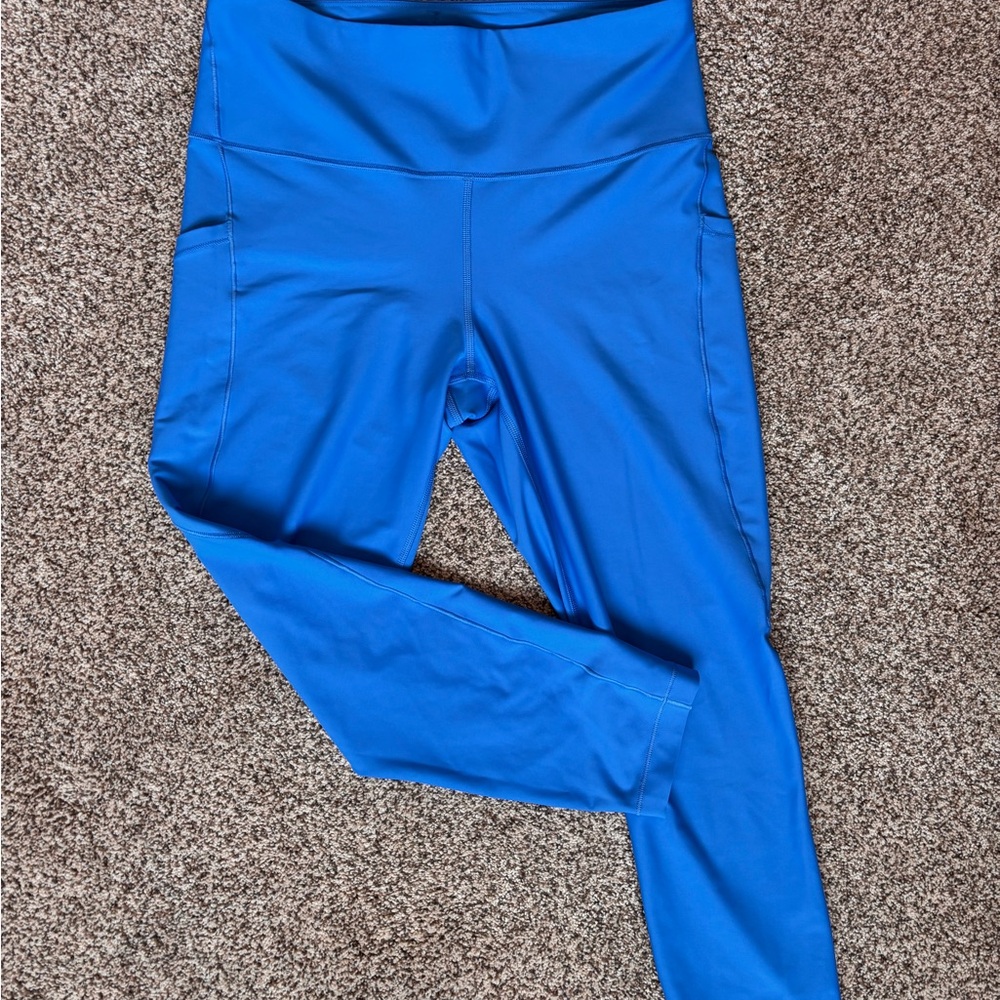 Athleta Blue Leggings with Pockets - Picture 3 of 5